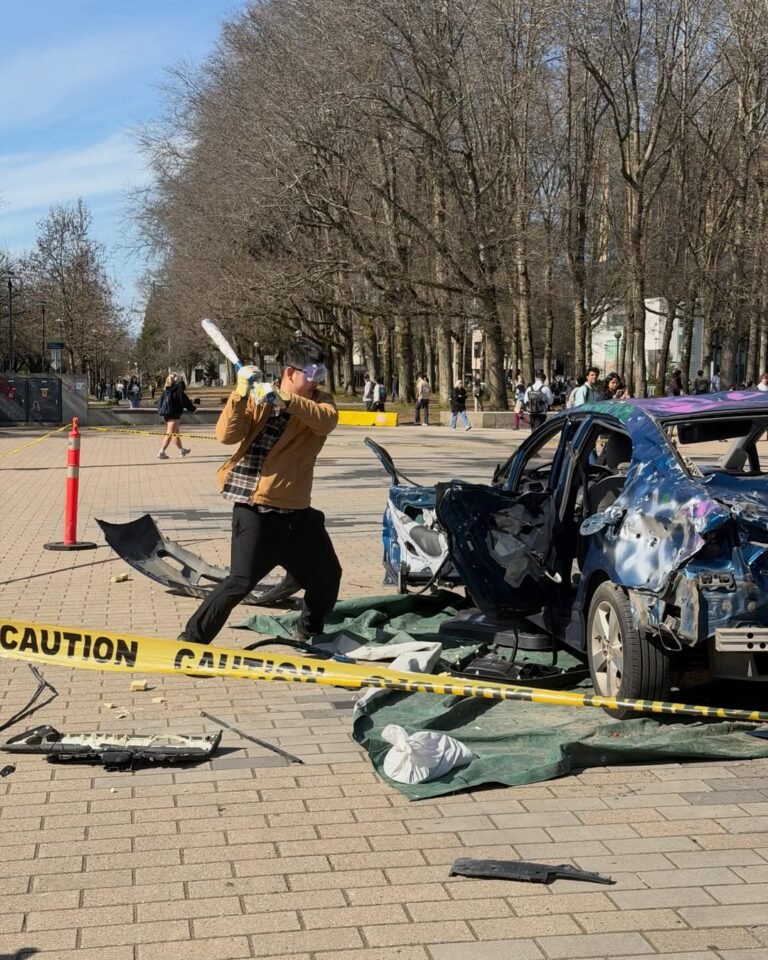 Swipe through for moments from the Rotaract Club of UBC Car Smash Event. 🔥We provided 2 cars fo (13)